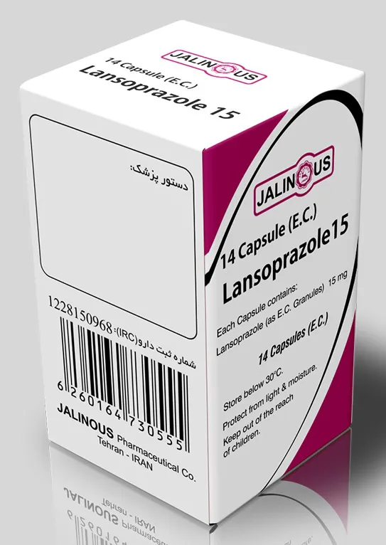 تصویر LANSOPRAZOLE JALINOUS 15MG CAP